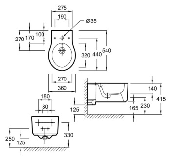 Биде подвесное Jacob Delafon Formilia Viragio E4792-00 белый