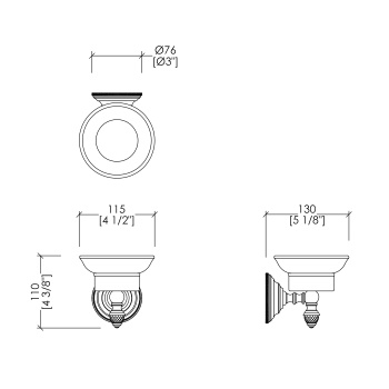 Мыльница подвесная Devon&Devon Black Diamond черная керамика никель блестящий BLKD501NKNE