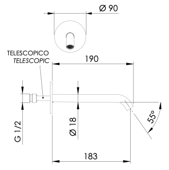 Излив Daniel Tokyo TK4704BLDP золото брашированное