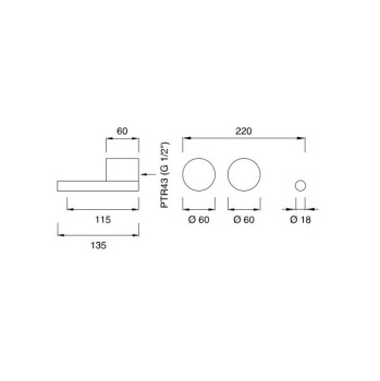 Смеситель для ванны CЕА Design Opus OPS 08 S сталь