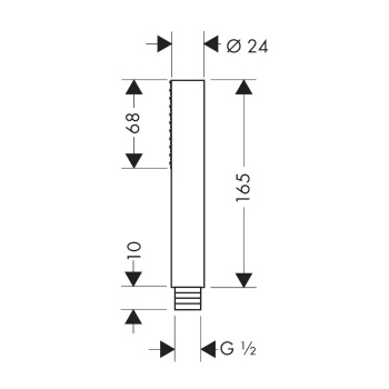 Axor Starck Ручной душ-палочка, 1jet, цвет: шлифованный черный хром 10531340