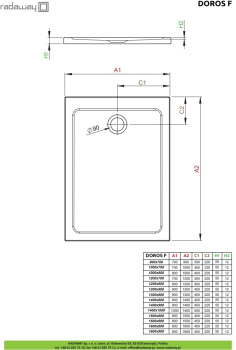 Душевой поддон Radaway Doros F 150 SDRF1590-01
