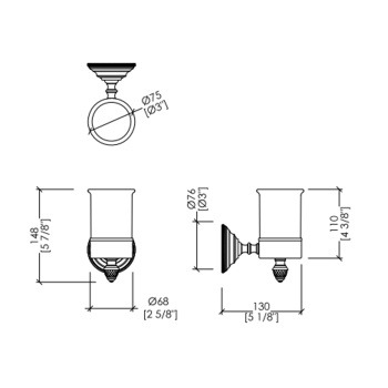 Стакан подвесной Devon&Devon Gemstone никель блестящий GEM703NK
