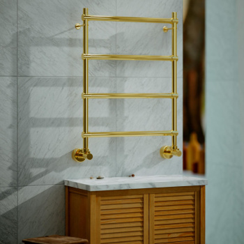 Полотенцесушитель водяной Margaroli Sole 4424704EGN 72x54 золото