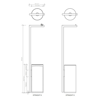 Держатель туалетной бумаги Decor Walther Straight 9 81 напольный, хром 508200