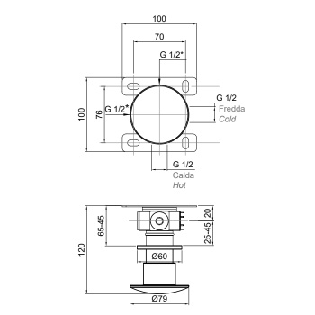Смеситель Antonio Lupi MayDay встраиваемый без излива, красный А0002423699