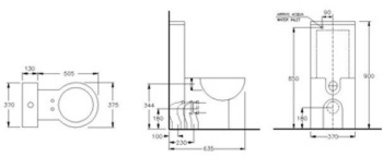 Унитаз напольный Hatria You&me YOH4 с крышкой сидением (YOHX) в комплекте