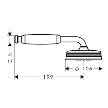 Axor Montreux Ручной душ, цвет: никель шлифованный  16320820