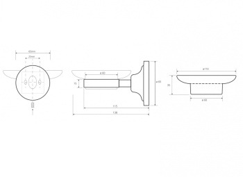 Мыльница Bemeta Retro 144108027