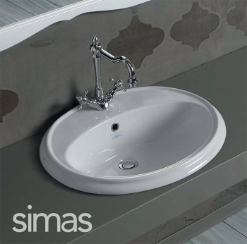 Раковина встраиваемая Arcade AR859bi*3 61 см белый