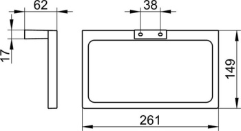 Полотенцедержатель Keuco Edition 11 11121050000 никель шлифованный