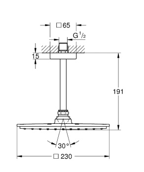 Верхний душ Grohe Rainshower Allure 210 26065000 Хром