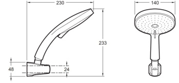 Душевой гарнитур Jacob Delafon CITRUS E12979-CP