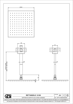 Верхний душ Gessi 15199.708 Copper Brushed PVD
