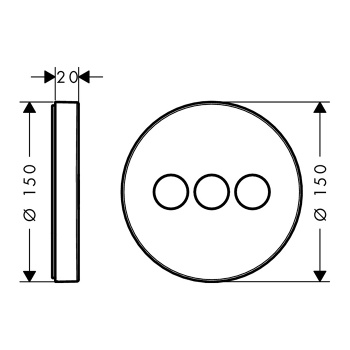 Переключатель потоков Hansgrohe ShowerSelect S 15745000 на 3 потребителя