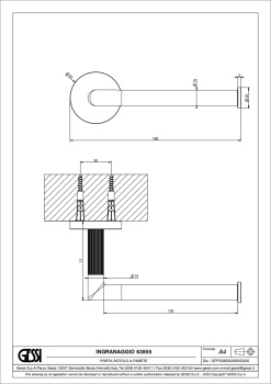 Держатель туалетной бумаги Gessi Ingranaggio 63855.031 Chrome