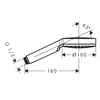 Ручной душ, Hansgrohe, Crometta, 100, цвет-хром/белый