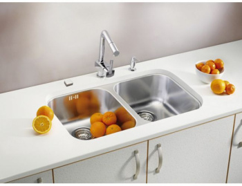 Кухонная мойка Alveus Duo 30 1036849, в комплекте с сифоном сталь