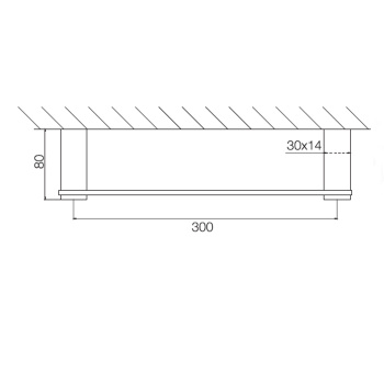 Полотенцедержатель Fima Carlo Frattini Quadra 300, чёрный матовый F6020/30NS