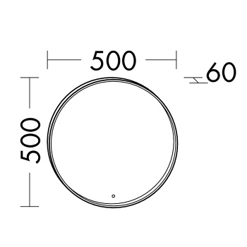 Burgbad Sinea Зеркало с подсветкой 50x50 см, сенсорный выкл. SIDG050 K0517