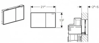 Смывная клавиша Geberit Sigma 60 115.640.SI.1