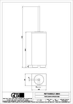 Ершик для унитаза Gessi Rettangolo 20844.706 Black Metal PVD