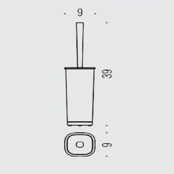 Стакан Colombo Alize хром/матовое стекло B2556.CR-VAN