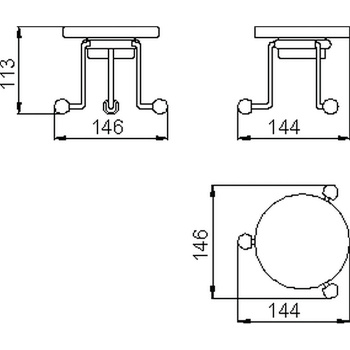 Мыльница настольная керамическая Cisal Arcana белый/золото AR09049024