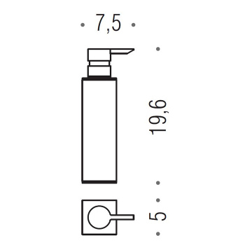 Дозатор настольный Colombo MiniQ 150мл чёрный матовый B9344.NM