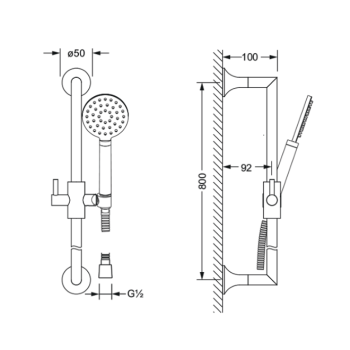 Душевой гарнитур Jorger Valencia 638.13.305.022 розовое золото