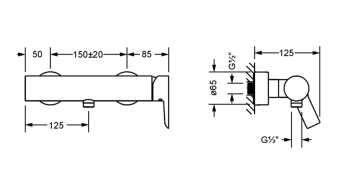 Смеситель для ванны Jorger Exal 632.20.600.000 chrome