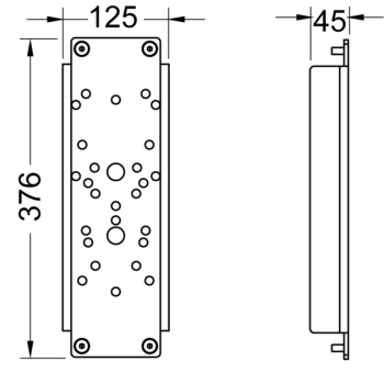 TECE Панель для монтажа ручек с застенным модулем арт. 9.300.009