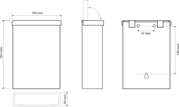 Настенная мусорная корзина 3л Bemeta 105115055, нержавейка мат
