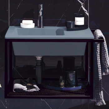 Раковина подвесная Cielo Era ERLA60SX PL 60 см левая голубой