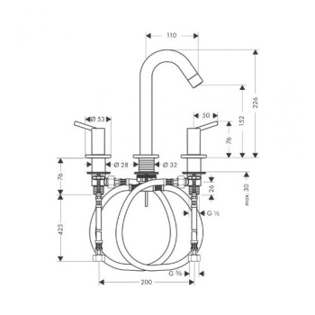 Смеситель для раковины Hansgrohe Focus 31937000 хром