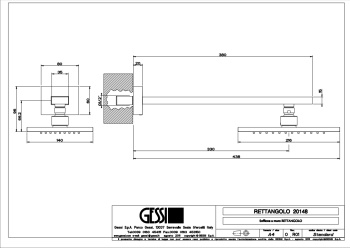 Верхний душ Gessi Rettangolo K 20148.149 Finox Brushed Nickel