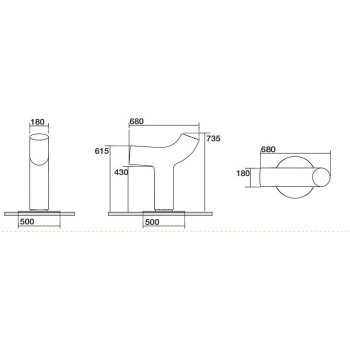 Татуэтка декоративная из керамики для ванной комнаты Kerasan Artwork C COW, белый 470101