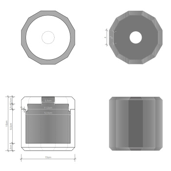 Диспенсер для салфеток Decor Walther Kristall KB 15x15 хрустальное стекло, янтарь 931581