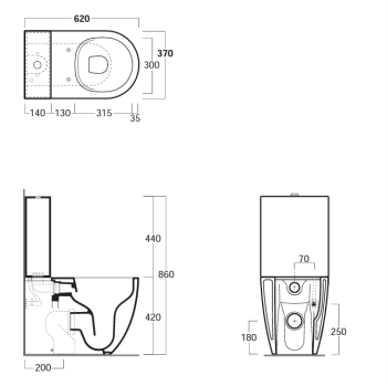 Бачок для унитаза Simas Vignoni VI 09 bia  белый