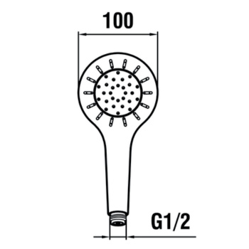 Laufen Schower accessories Mytwin ручной душ MyTwin100, 1 тип струи
