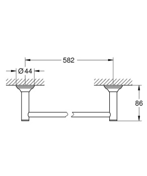 Держатель для полотенца GROHE Essentials Authentic, хром 40653001