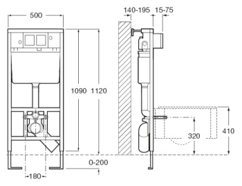 Инсталляция для унитаза Laufen Lis CW1