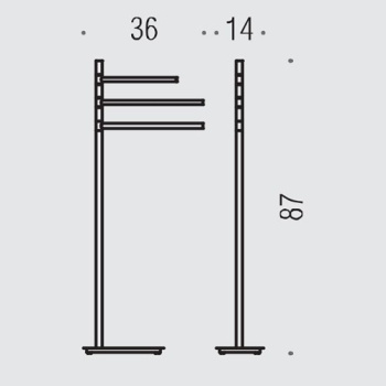 Стойка Colombo Square h87 хром B9915.CR