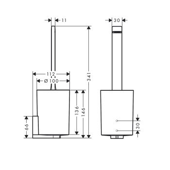 HG WallStoris Держатель для туалетного ершика, матовый черный