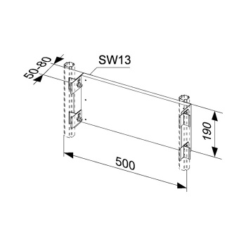 TECE PROFIL Монтажная пластина для монтажа скрытых и внешних фитингов