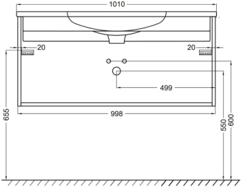 Тумба под раковину Jacob Delafon Madeleine EB1318-J53 черная