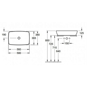 Раковина Villeroy&Boch Artis 4172 58 R1 alpin