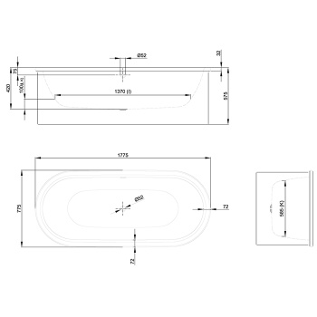 Гарнитура слива Bette B642-000 белый