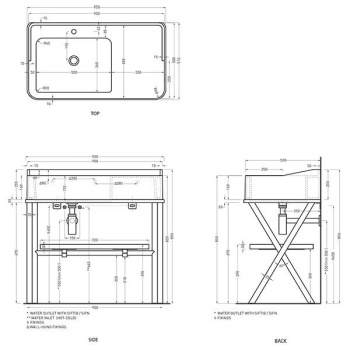 Раковина накладная Cielo Siwa SWLASF MU 90 см зеленый