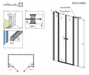 Боковая стенка Radaway Eos II DWD Walls 870 3799870-01-01